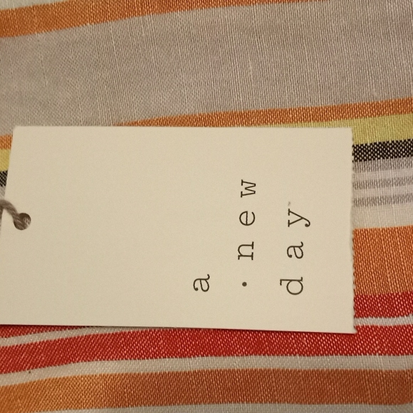 A New Day Linen Blend Striped Blouse in Size Medium  (NWT) - Picture 6 of 9